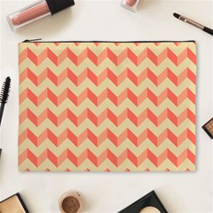 Modern Retro Chevron Patchwork Pattern Cosmetic Bag (xl)