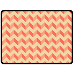 Modern Retro Chevron Patchwork Pattern Fleece Blanket (large) 