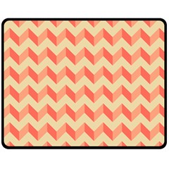 Modern Retro Chevron Patchwork Pattern Fleece Blanket (medium) 