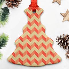 Modern Retro Chevron Patchwork Pattern Ornament (christmas Tree)