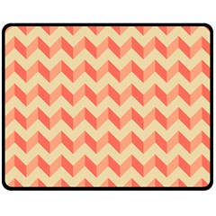 Modern Retro Chevron Patchwork Pattern Double Sided Fleece Blanket (medium)  by GardenOfOphir