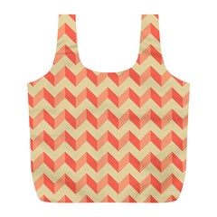 Modern Retro Chevron Patchwork Pattern Full Print Recycle Bags (l) 