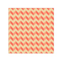 Modern Retro Chevron Patchwork Pattern Small Satin Scarf (square) 