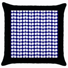 Blue And White Leaf Pattern Throw Pillow Cases (black)