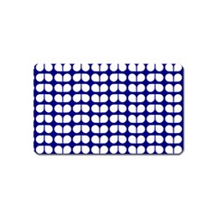 Blue And White Leaf Pattern Magnet (name Card) by GardenOfOphir