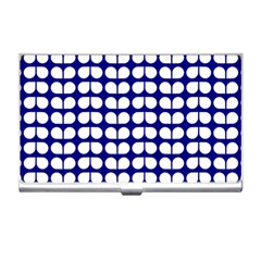 Blue And White Leaf Pattern Business Card Holders