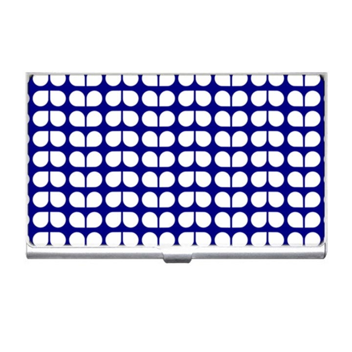 Blue And White Leaf Pattern Business Card Holders