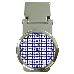 Blue And White Leaf Pattern Money Clip Watches