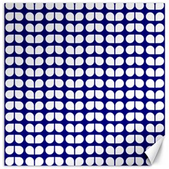 Blue And White Leaf Pattern Canvas 20  x 20  