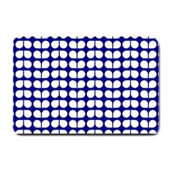 Blue And White Leaf Pattern Small Doormat 