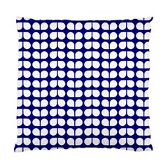 Blue And White Leaf Pattern Standard Cushion Case (one Side) 