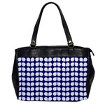 Blue And White Leaf Pattern Office Handbags Front