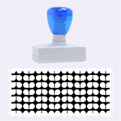 Blue And White Leaf Pattern Rubber Stamps (large)