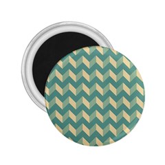 Modern Retro Chevron Patchwork Pattern 2 25  Magnets