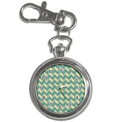 Modern Retro Chevron Patchwork Pattern Key Chain Watches