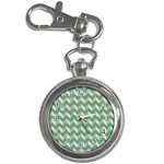 Modern Retro Chevron Patchwork Pattern Key Chain Watches Front