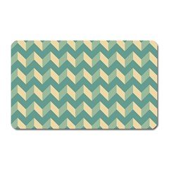 Modern Retro Chevron Patchwork Pattern Magnet (rectangular)