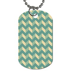 Modern Retro Chevron Patchwork Pattern Dog Tag (one Side) by GardenOfOphir