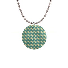 Modern Retro Chevron Patchwork Pattern Button Necklaces