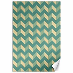 Modern Retro Chevron Patchwork Pattern Canvas 12  X 18  