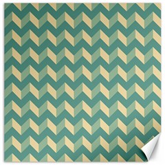 Modern Retro Chevron Patchwork Pattern Canvas 16  X 16  