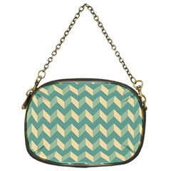 Modern Retro Chevron Patchwork Pattern Chain Purses (one Side) 