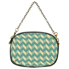 Modern Retro Chevron Patchwork Pattern Chain Purses (two Sides)  by GardenOfOphir