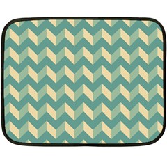 Modern Retro Chevron Patchwork Pattern Double Sided Fleece Blanket (mini)  by GardenOfOphir