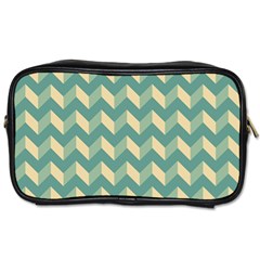 Modern Retro Chevron Patchwork Pattern Toiletries Bags 2-side by GardenOfOphir