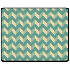 Modern Retro Chevron Patchwork Pattern Fleece Blanket (medium) 