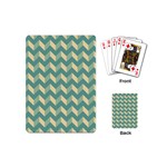 Modern Retro Chevron Patchwork Pattern Playing Cards (Mini)  Back