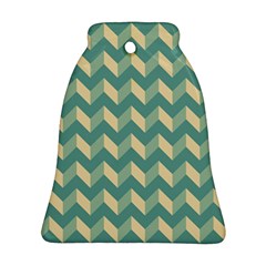 Modern Retro Chevron Patchwork Pattern Bell Ornament (2 Sides) by GardenOfOphir