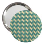 Modern Retro Chevron Patchwork Pattern 3  Handbag Mirrors Front