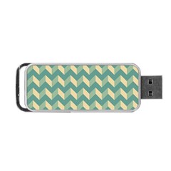 Modern Retro Chevron Patchwork Pattern Portable Usb Flash (one Side)