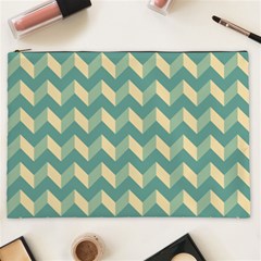 Modern Retro Chevron Patchwork Pattern Cosmetic Bag (xxl)  by GardenOfOphir