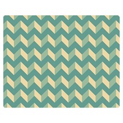 Modern Retro Chevron Patchwork Pattern Double Sided Flano Blanket (medium) 