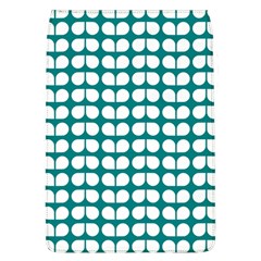 Teal And White Leaf Pattern Flap Covers (l)  by GardenOfOphir