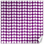 Purple And White Leaf Pattern Canvas 12  x 12   11.4 x11.56  Canvas - 1