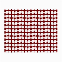 Red And White Leaf Pattern Small Glasses Cloth