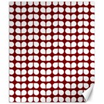 Red And White Leaf Pattern Canvas 20  x 24   19.57 x23.15  Canvas - 1