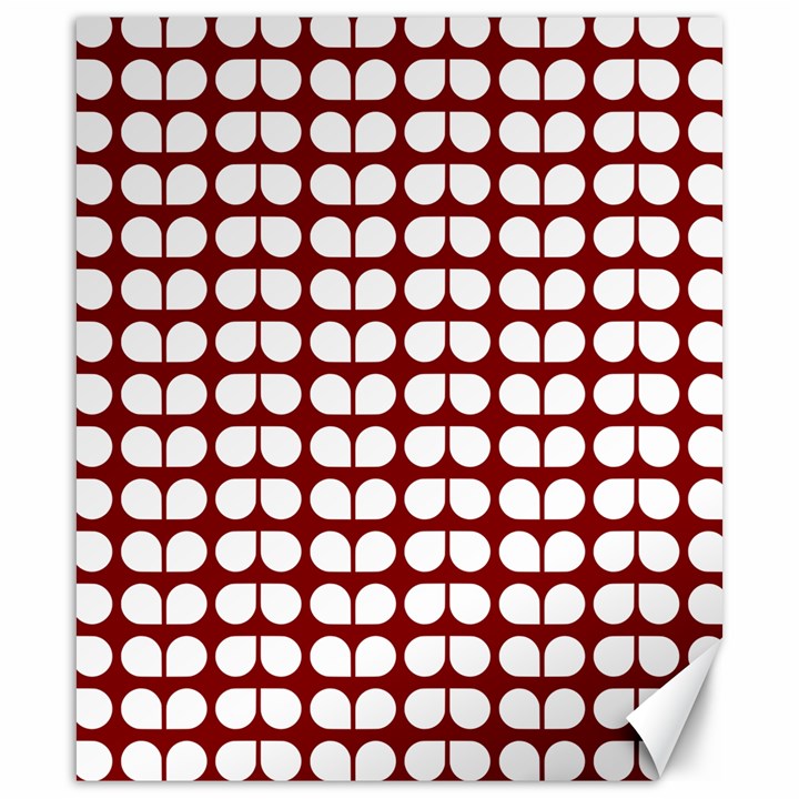 Red And White Leaf Pattern Canvas 20  x 24  