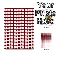 Red And White Leaf Pattern Multi-purpose Cards (rectangle)  by GardenOfOphir