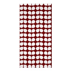 Red And White Leaf Pattern Shower Curtain 36  X 72  (stall)  by GardenOfOphir