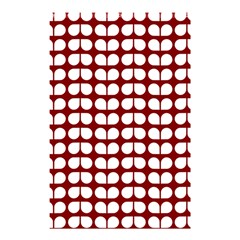 Red And White Leaf Pattern Shower Curtain 48  X 72  (small)  by GardenOfOphir