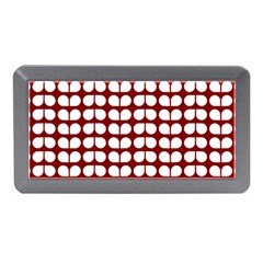 Red And White Leaf Pattern Memory Card Reader (mini)