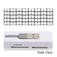 Gray And White Leaf Pattern Memory Card Reader (stick) 