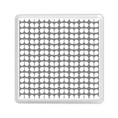 Gray And White Leaf Pattern Memory Card Reader (square) 