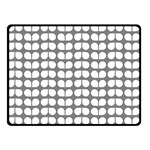 Gray And White Leaf Pattern Double Sided Fleece Blanket (Small)  45 x34  Blanket Front