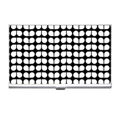 Black And White Leaf Pattern Business Card Holders