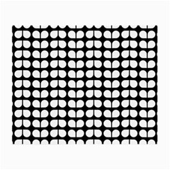 Black And White Leaf Pattern Small Glasses Cloth (2-side) by GardenOfOphir